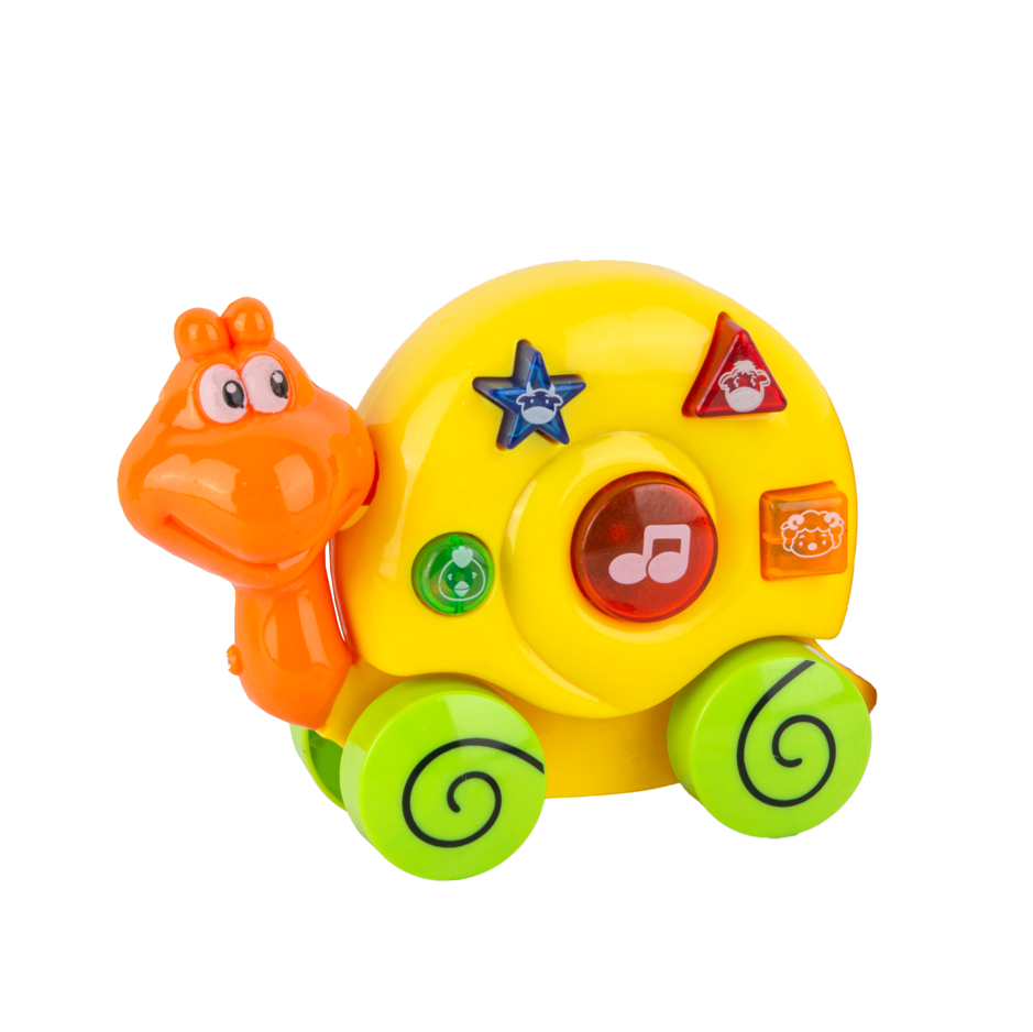 Caracol Luces Y Sonidos Juguete Musical Carrito Arrastrable