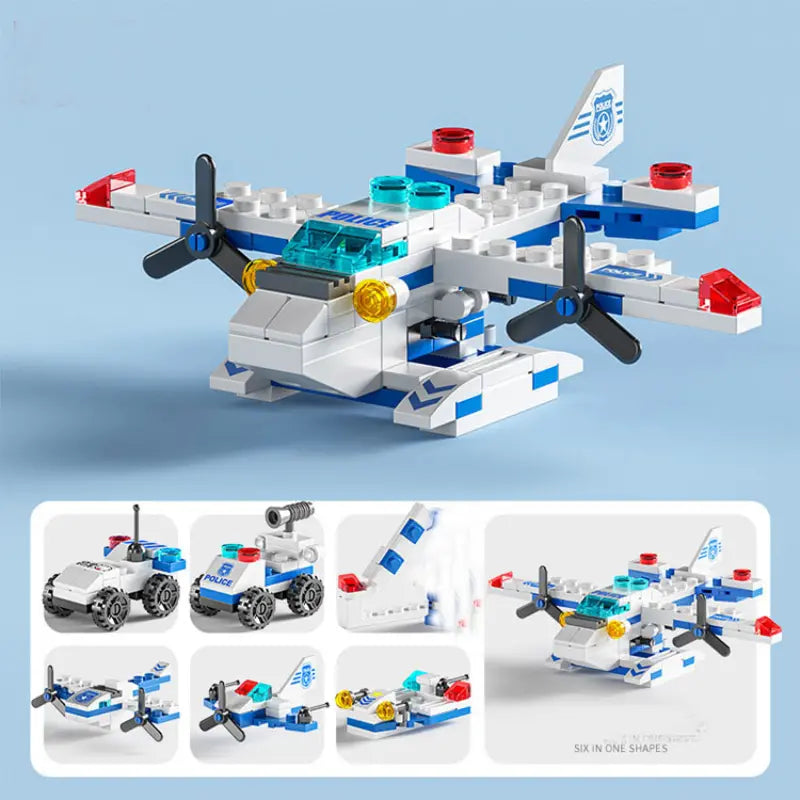Bloques De Construcción Tipo Lego 6 En 1 POLICE CITY