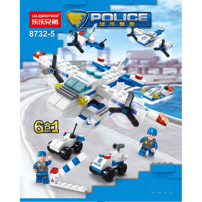 Bloques De Construcción Tipo Lego 6 En 1 POLICE CITY