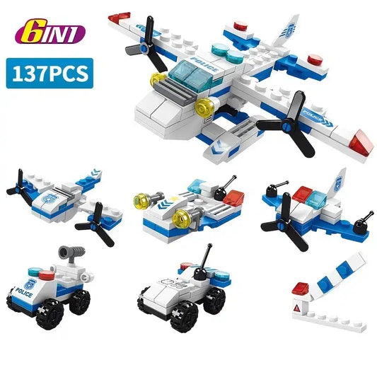 Bloques De Construcción Tipo Lego 6 En 1 POLICE CITY