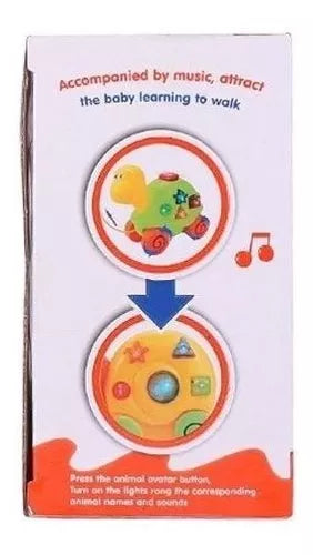 Caracol Luces Y Sonidos Juguete Musical Carrito Arrastrable