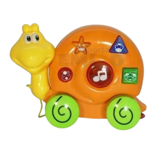 Caracol Luces Y Sonidos Juguete Musical Carrito Arrastrable